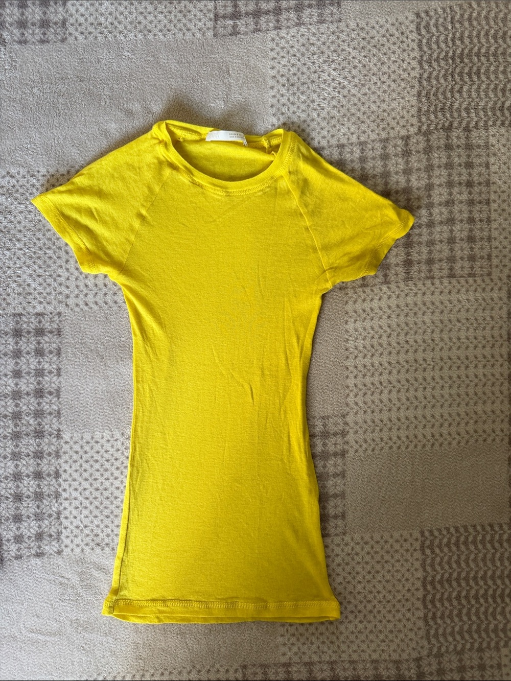Zara Yellow Short Sleeve Crewneck Tee